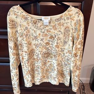 Talbots Flower-patterned top. Large.